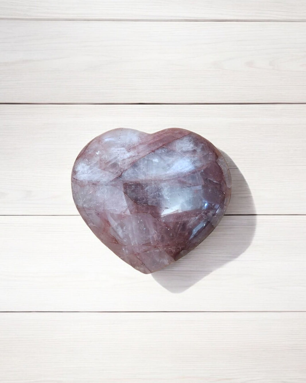 Coeur Quartz hématoïde rouge