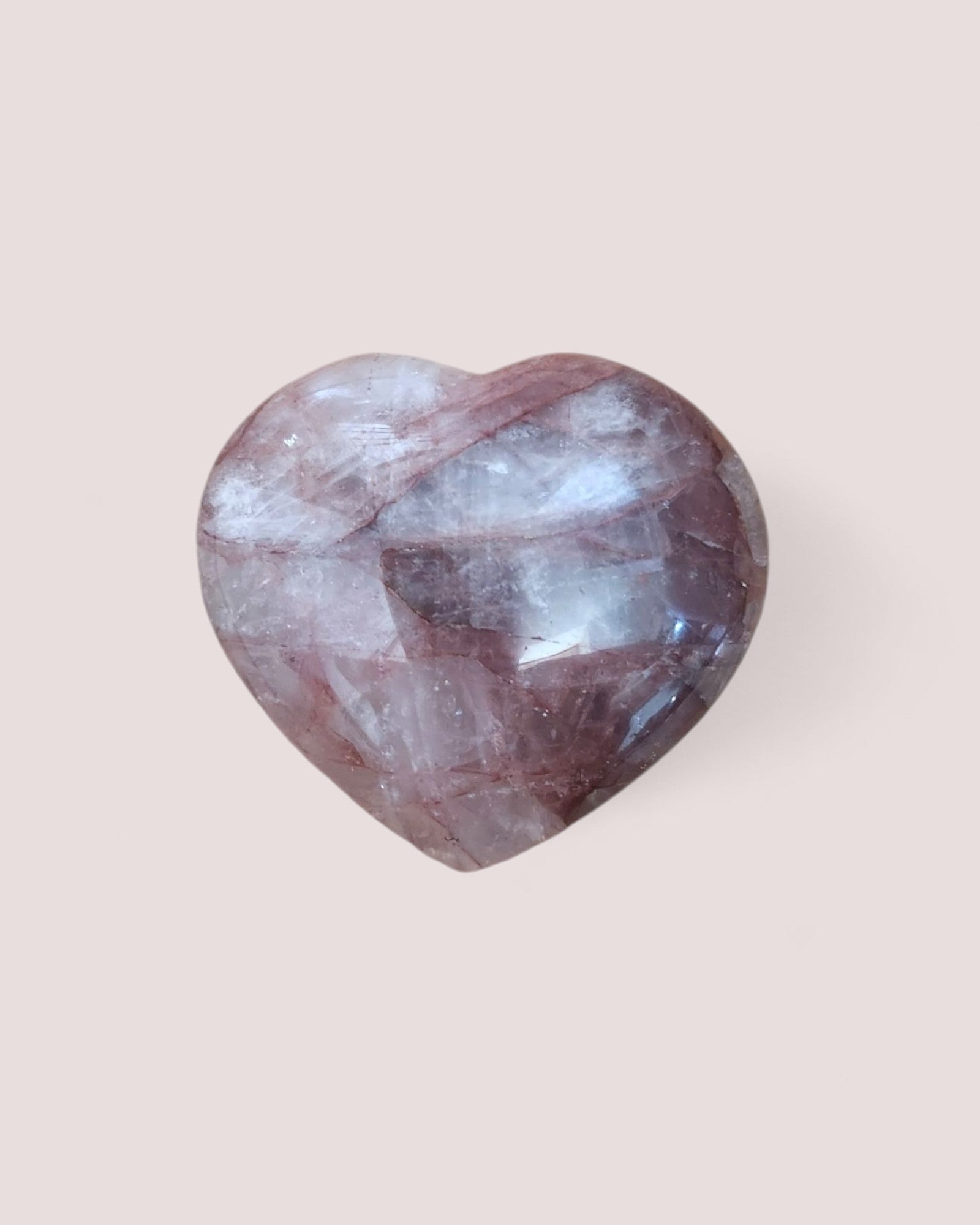 Coeur Quartz hématoïde rouge