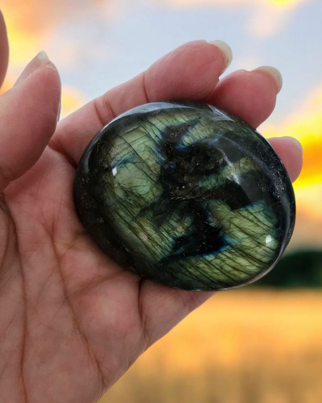 Galet de Labradorite Bleue